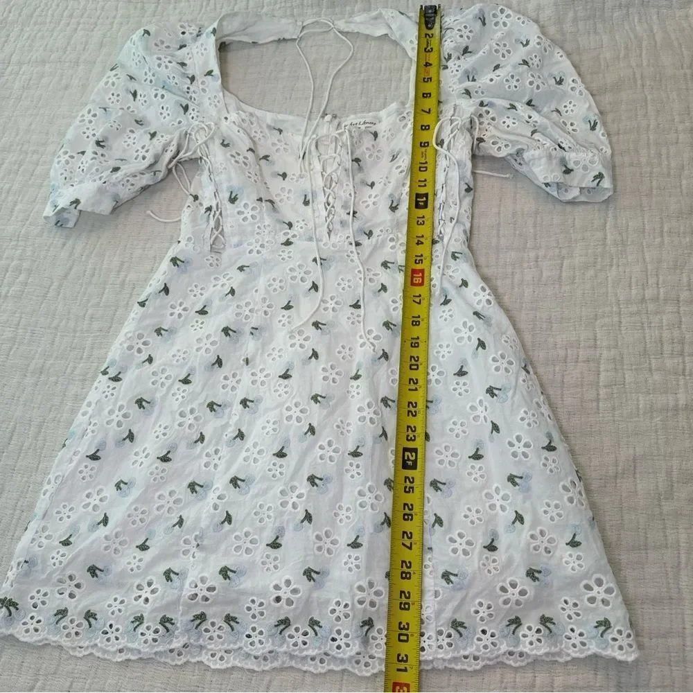 For Love and Lemons Wild Cherries Mini Dress Womens Size Medium *flaws